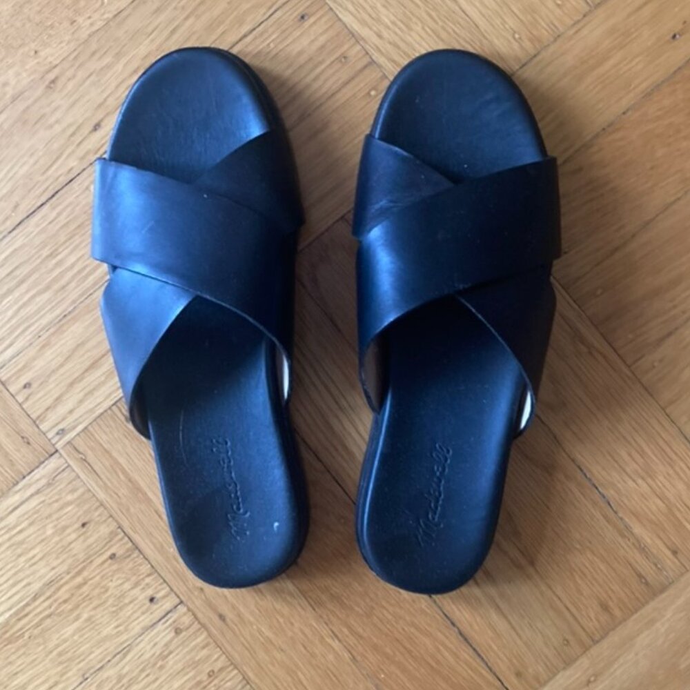 Madewell Percy Black Sandal, Women's Size 9